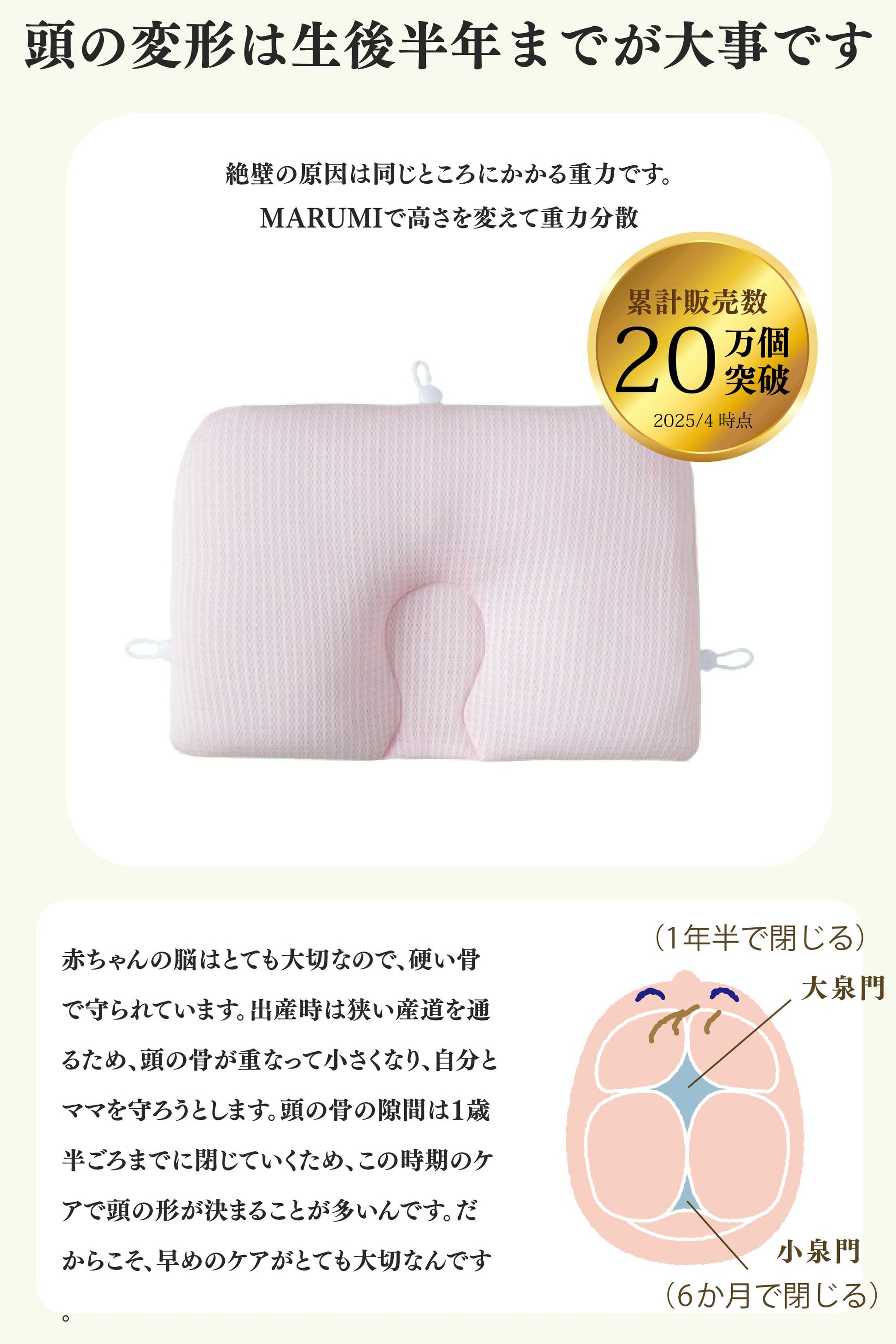 【絶壁防止ベビー枕】