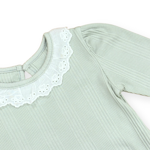 花柄ブルマとレース襟トップスの2点セット