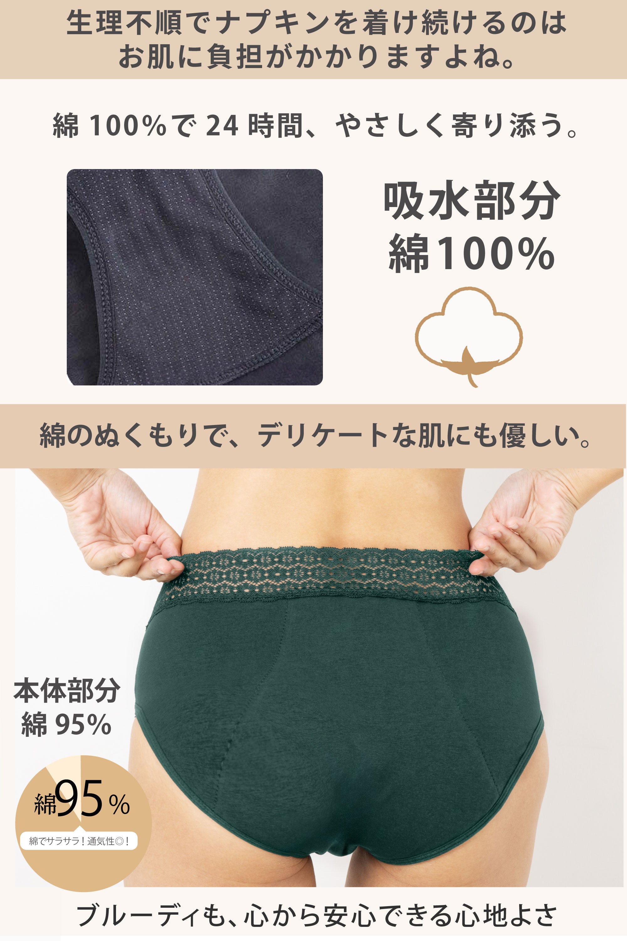 最終値下げ mooned 吸水ショーツ