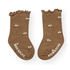 ナチュラルカラー 花柄ベビーソックス