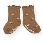 ナチュラルカラー 花柄ベビーソックス