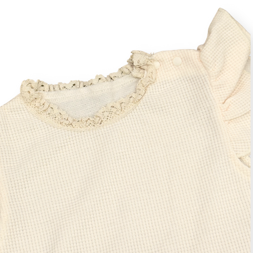 ふんわりフレアスリーブ・フリル襟ベビーロンパース