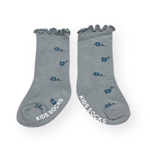 ナチュラルカラー 花柄ベビーソックス