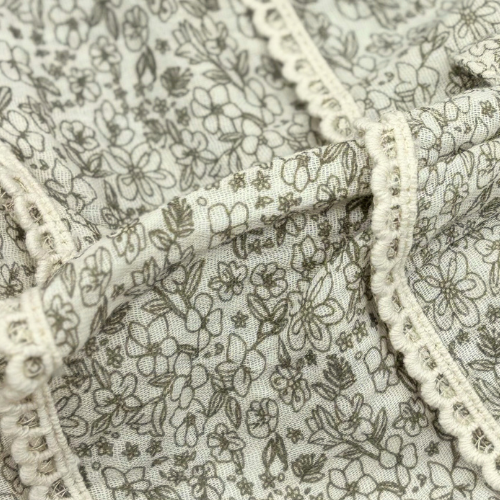 花柄ブルマとレース襟トップスの2点セット