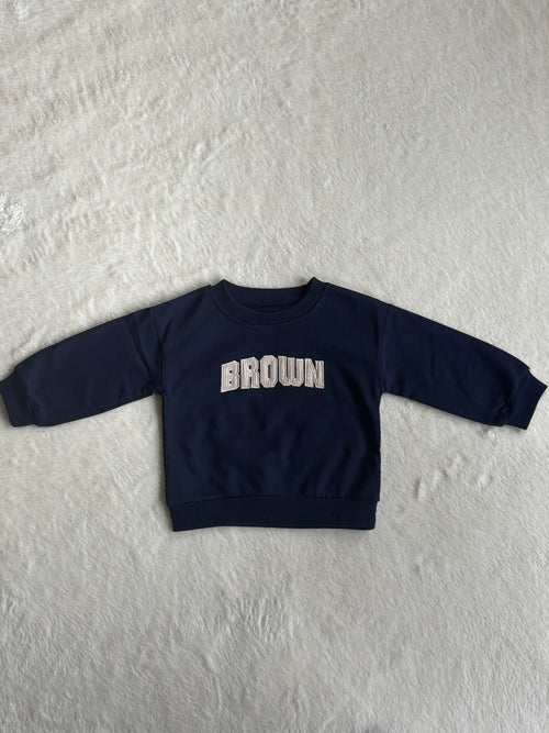 『BROWN』ロゴ 刺繍ロンT