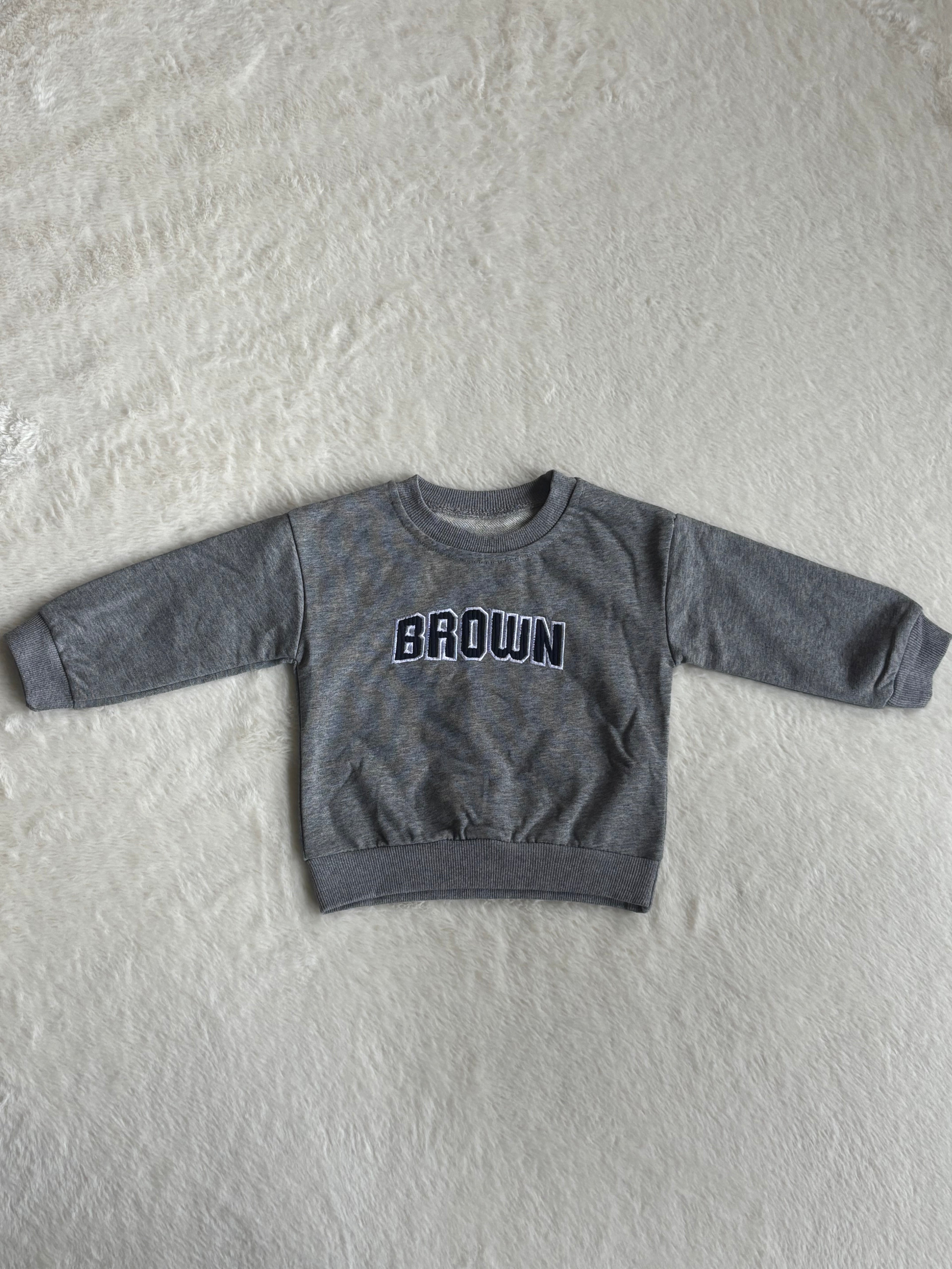 『BROWN』ロゴ 刺繍ロンT