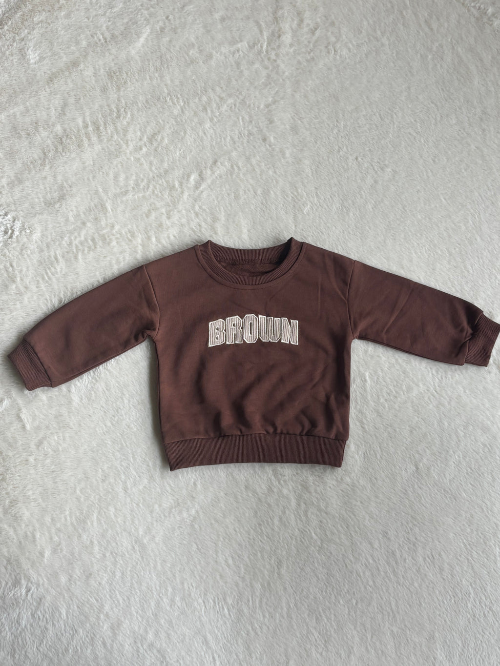 『BROWN』ロゴ 刺繍ロンT