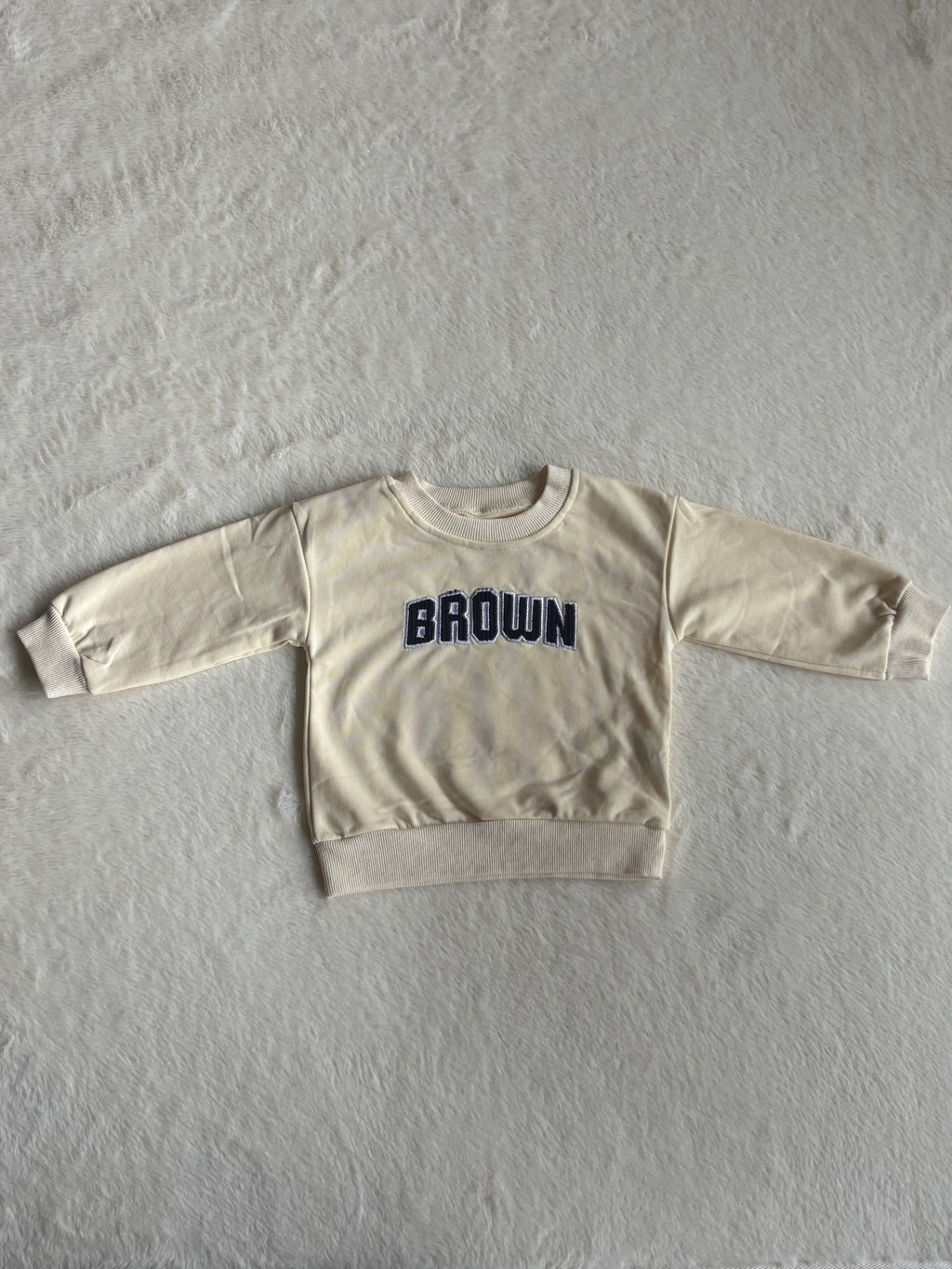 『BROWN』ロゴ 刺繍ロンT