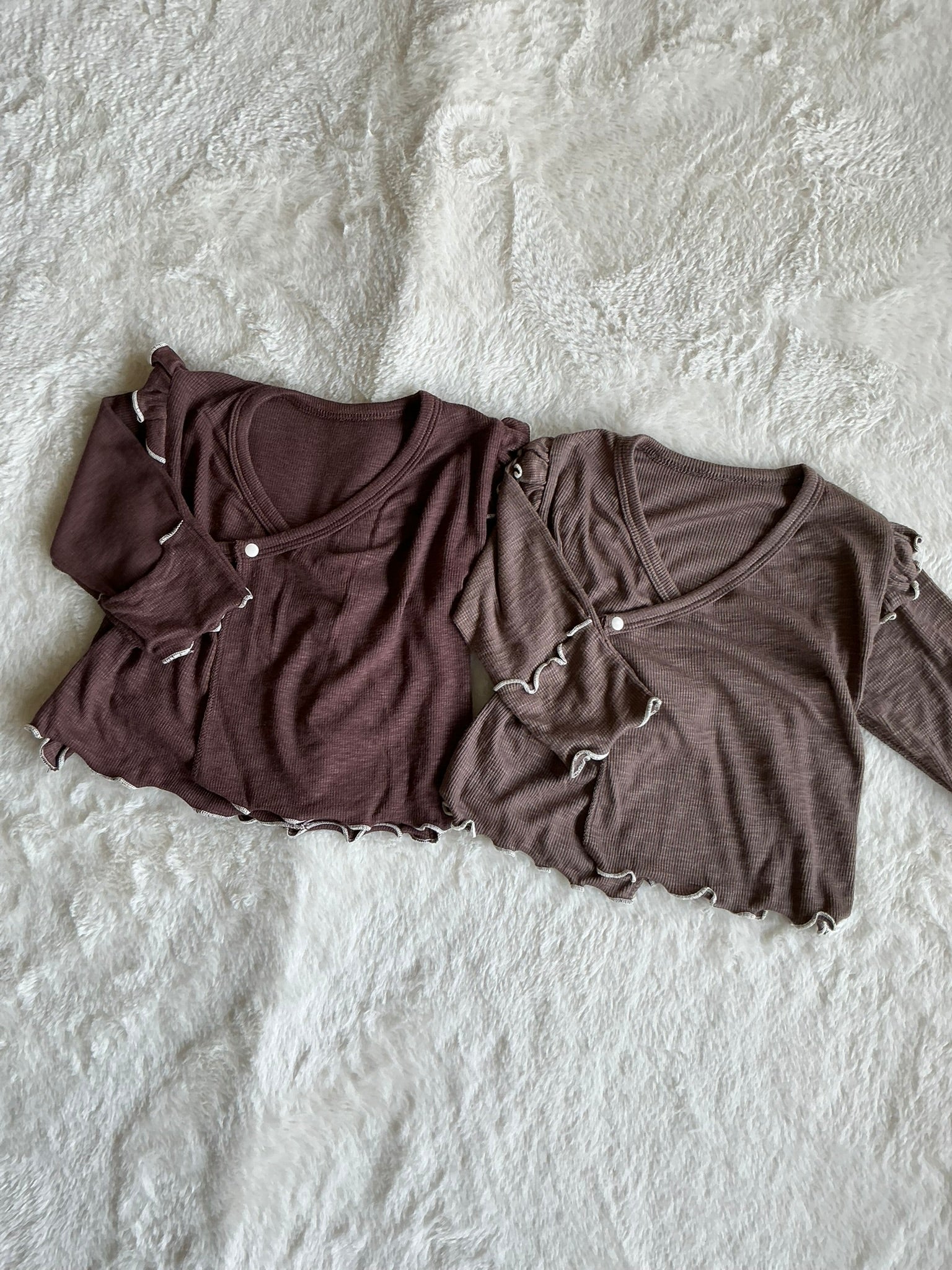 フリルリブ セットアップパジャマ（上下セット）