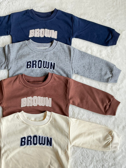 『BROWN』ロゴ 刺繍ロンT