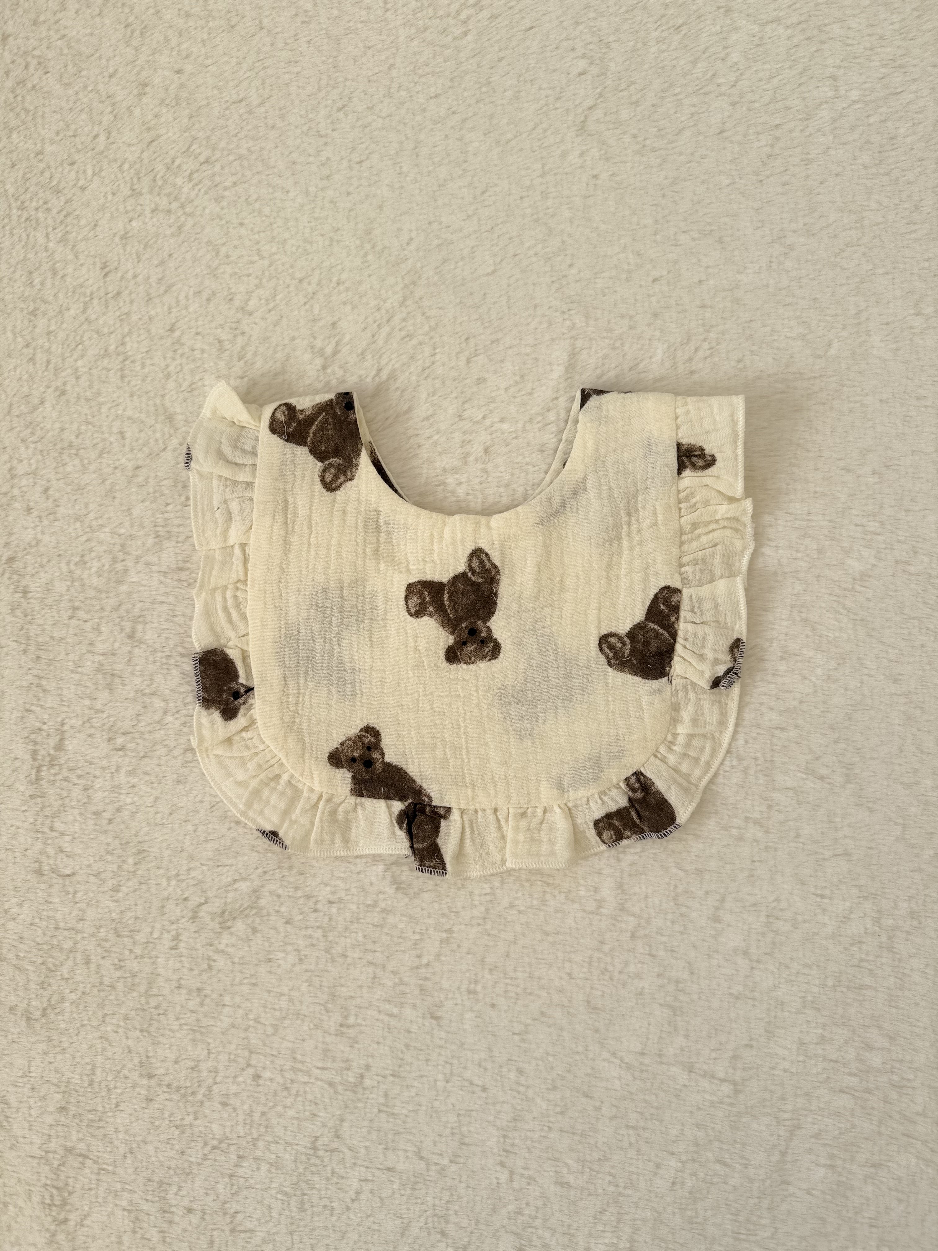 フリルコットンビブ 【スタイ・よだれかけ】（全9色展開）