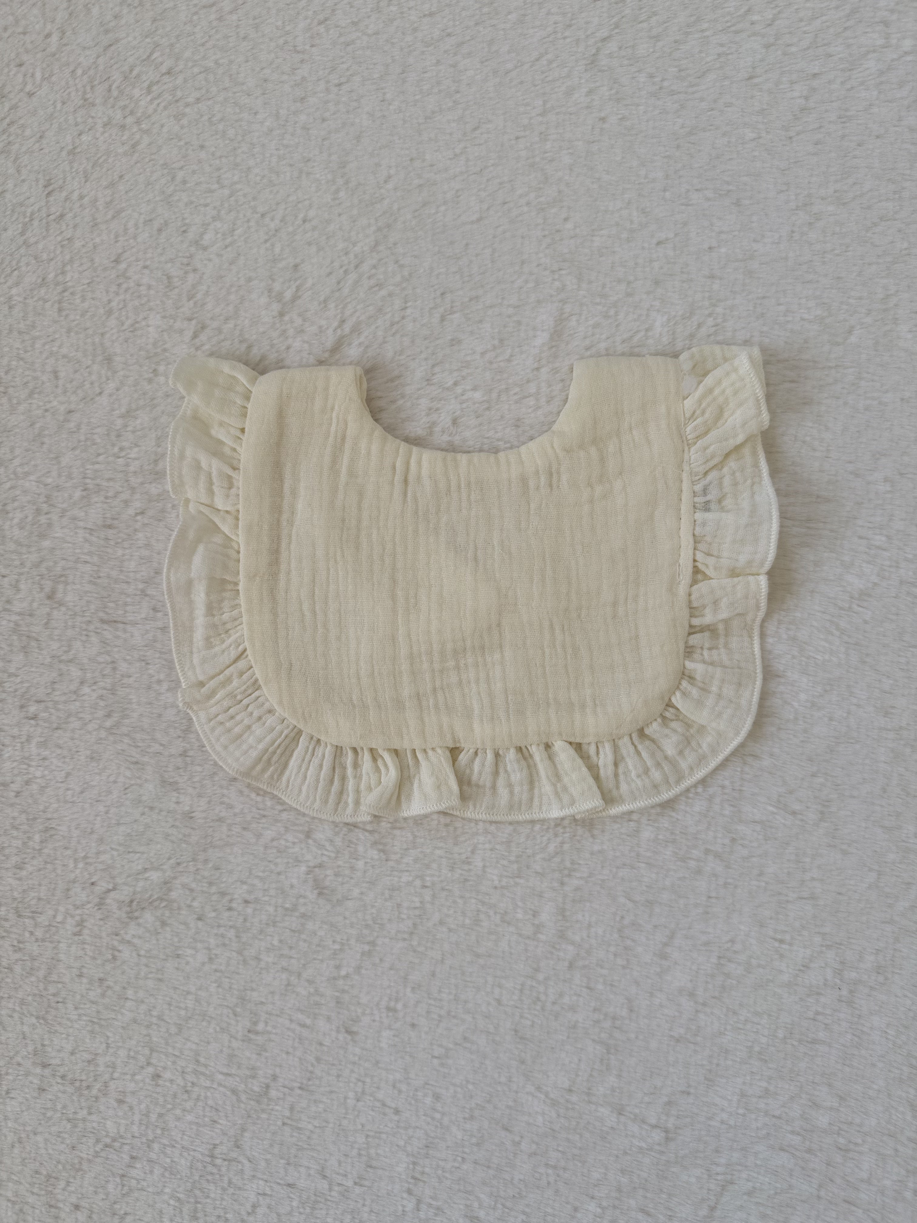 フリルコットンビブ 【スタイ・よだれかけ】（全9色展開）