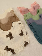 フリルコットンビブ 【スタイ・よだれかけ】（全9色展開）