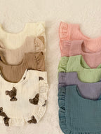 フリルコットンビブ 【スタイ・よだれかけ】（全9色展開）