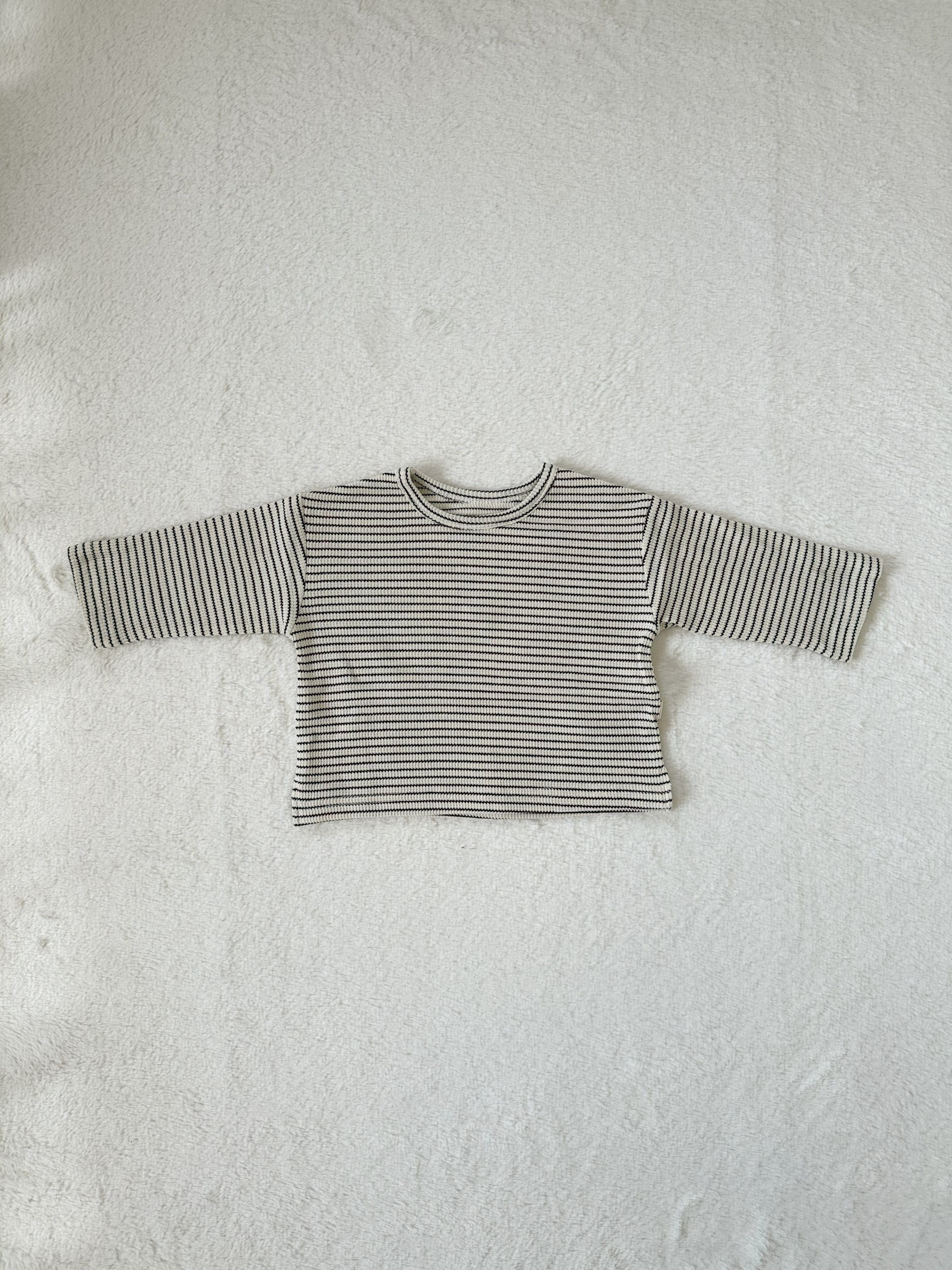 ナチュラルボーダー リブロンT（長袖・2色展開）