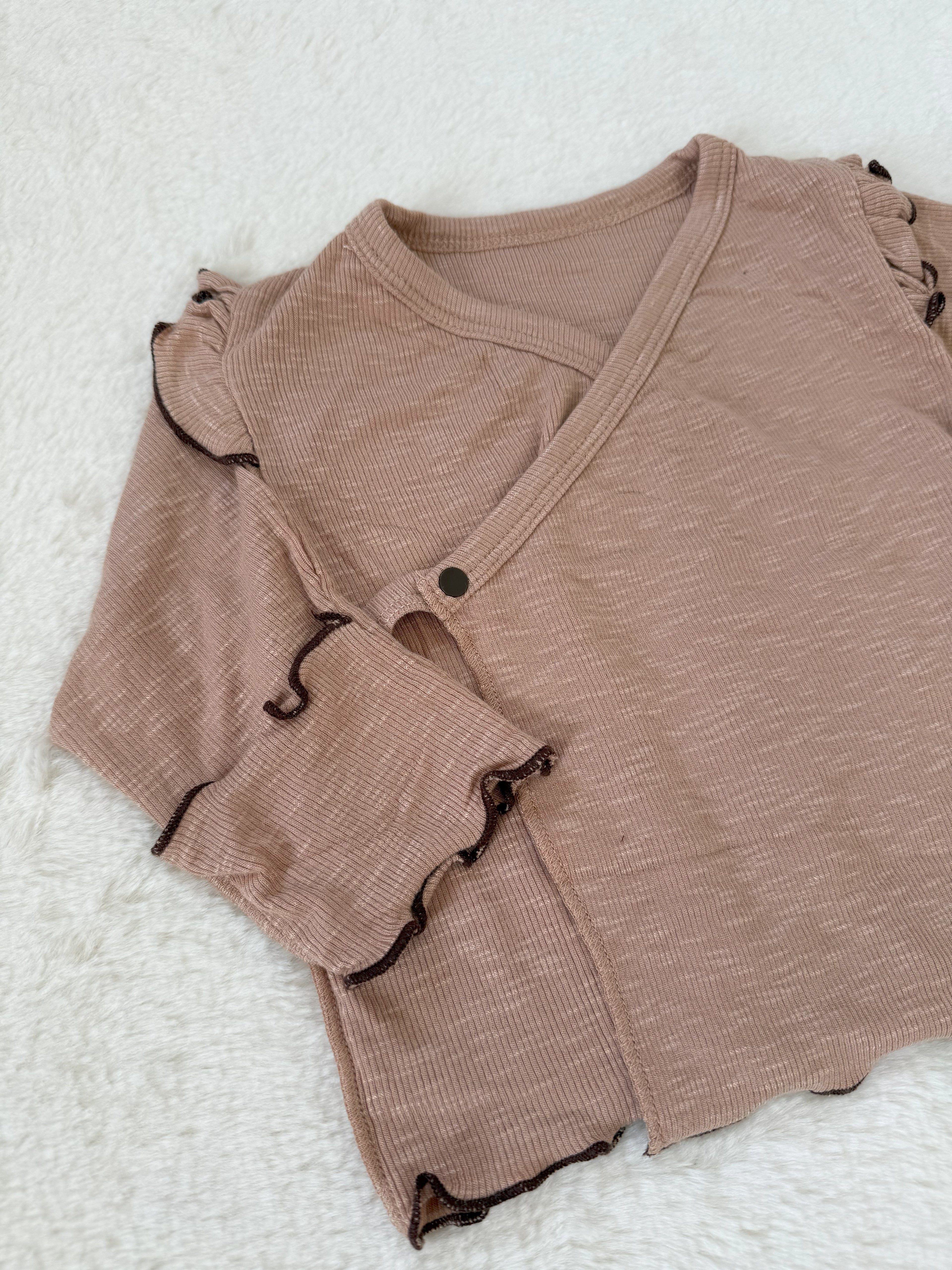 フリルリブ セットアップパジャマ（上下セット）