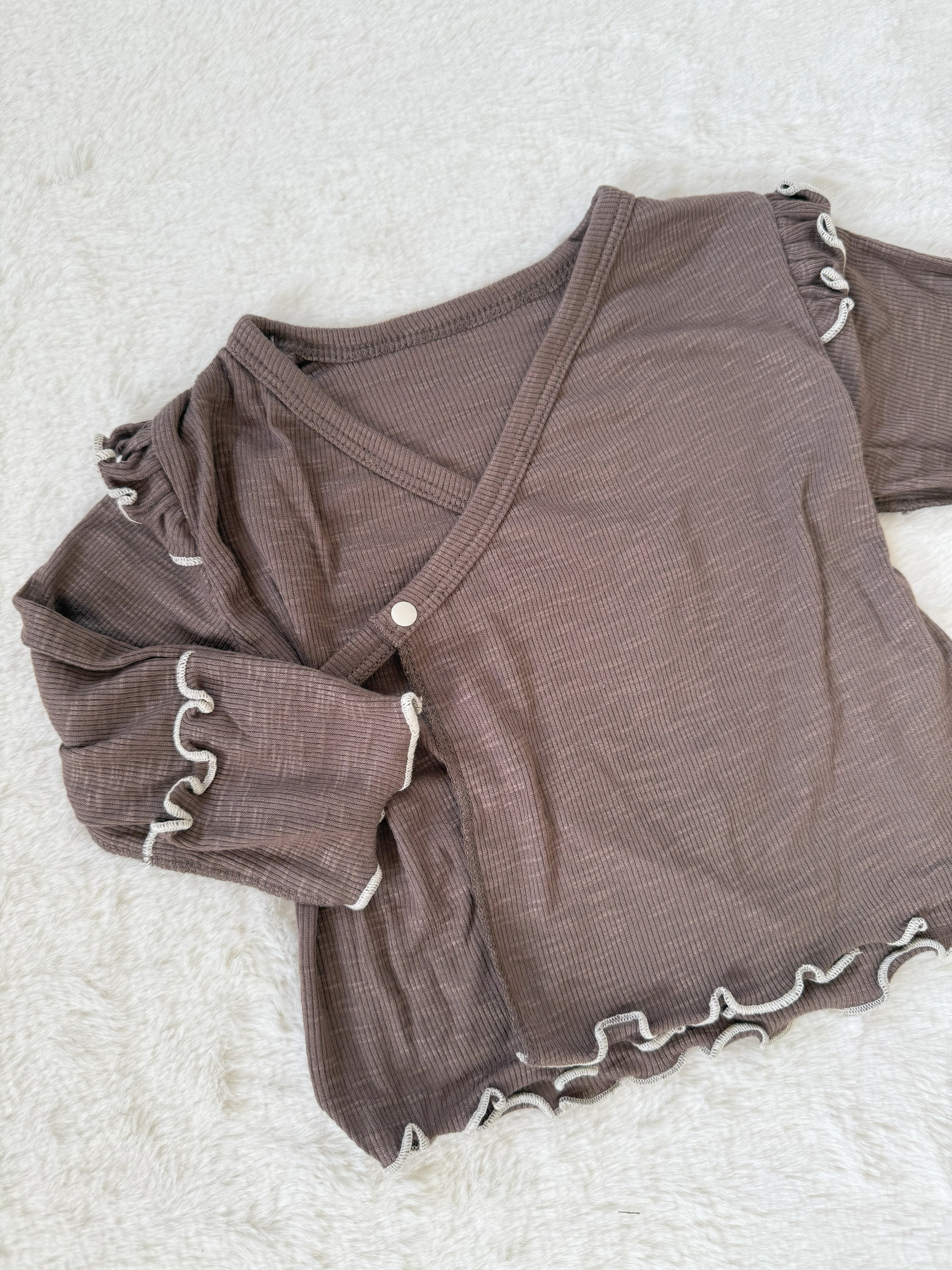 フリルリブ セットアップパジャマ（上下セット）