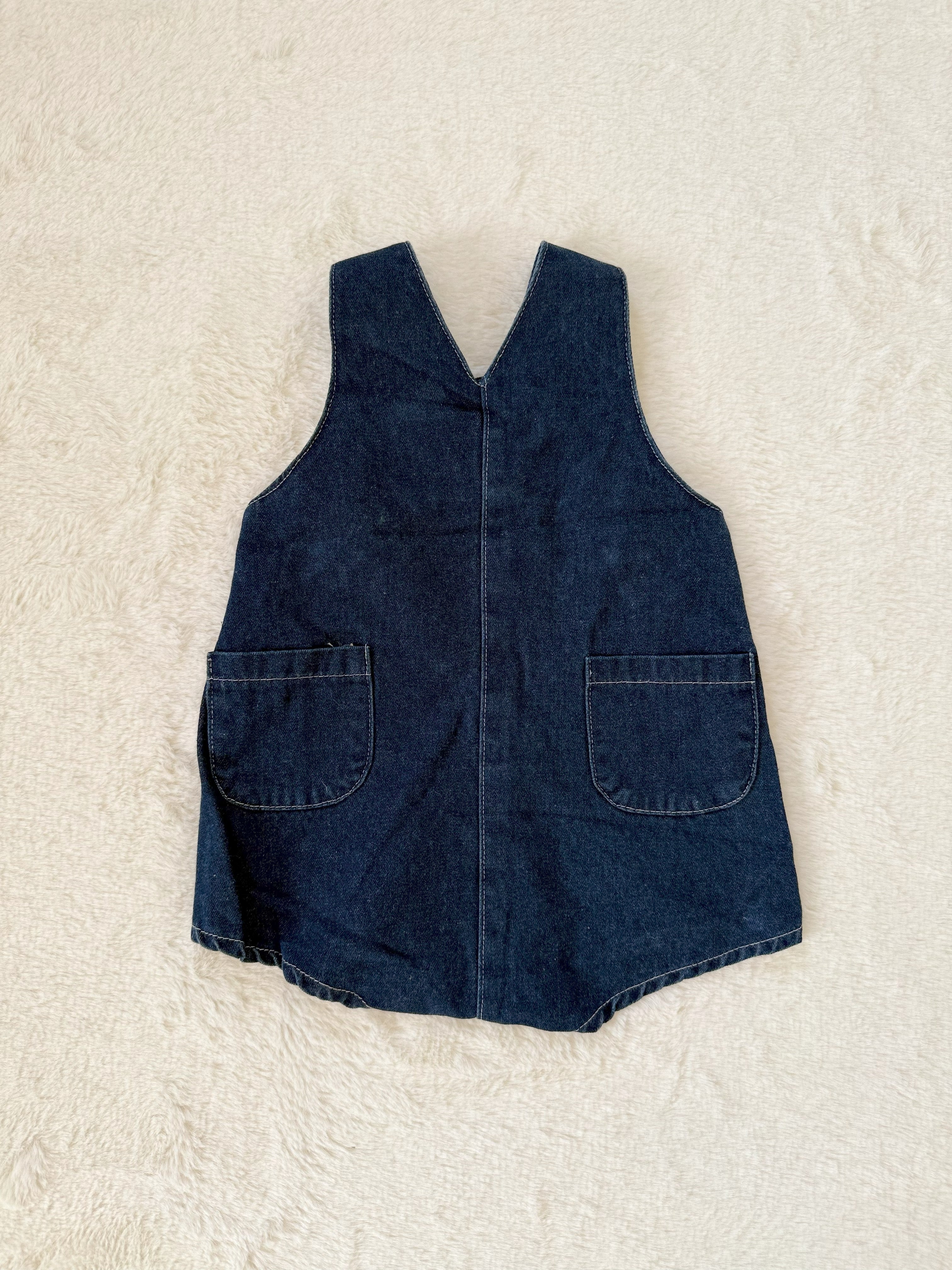 ベビー デニム風ショートロンパース