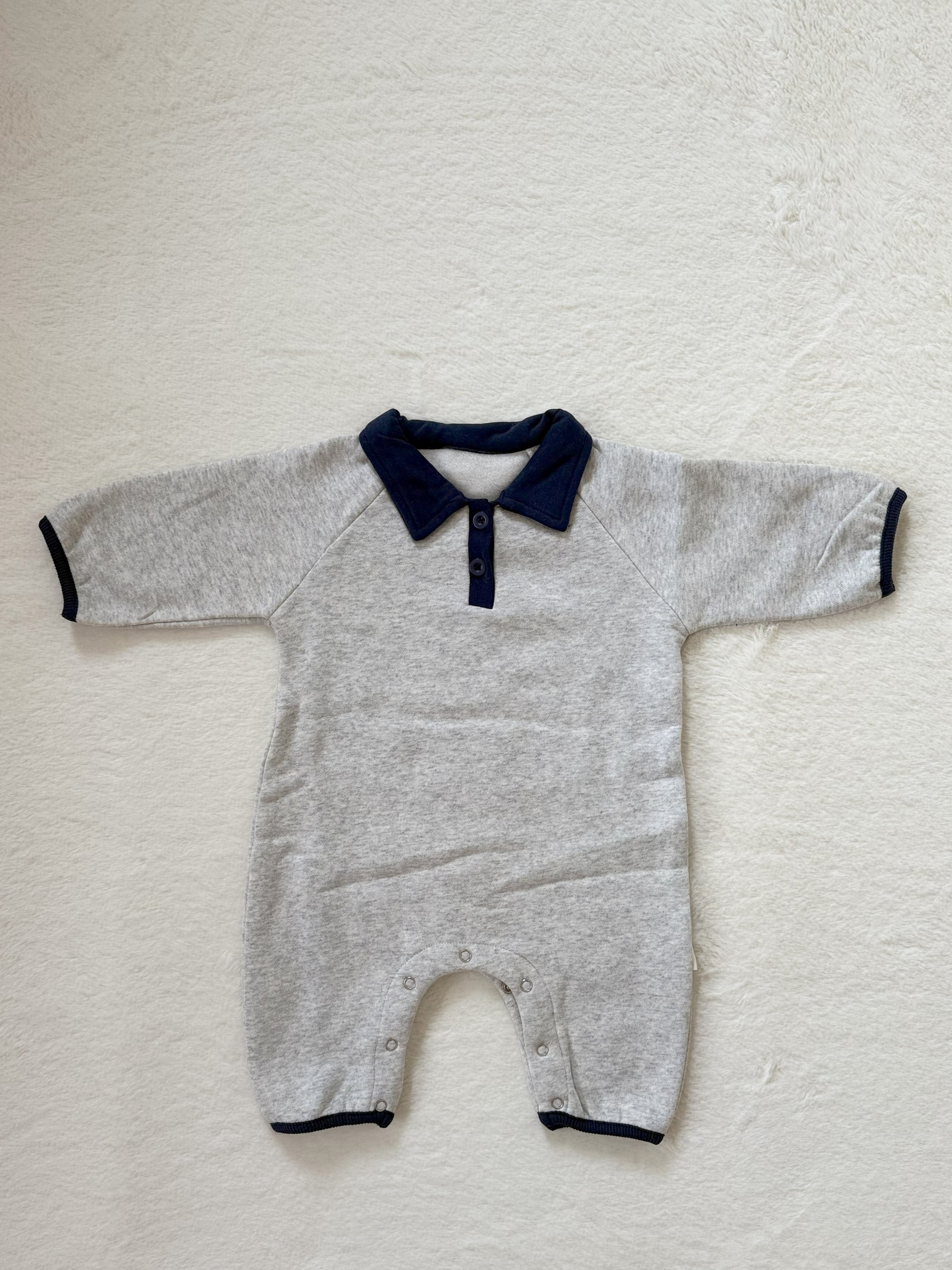 ポロカラーロンパース