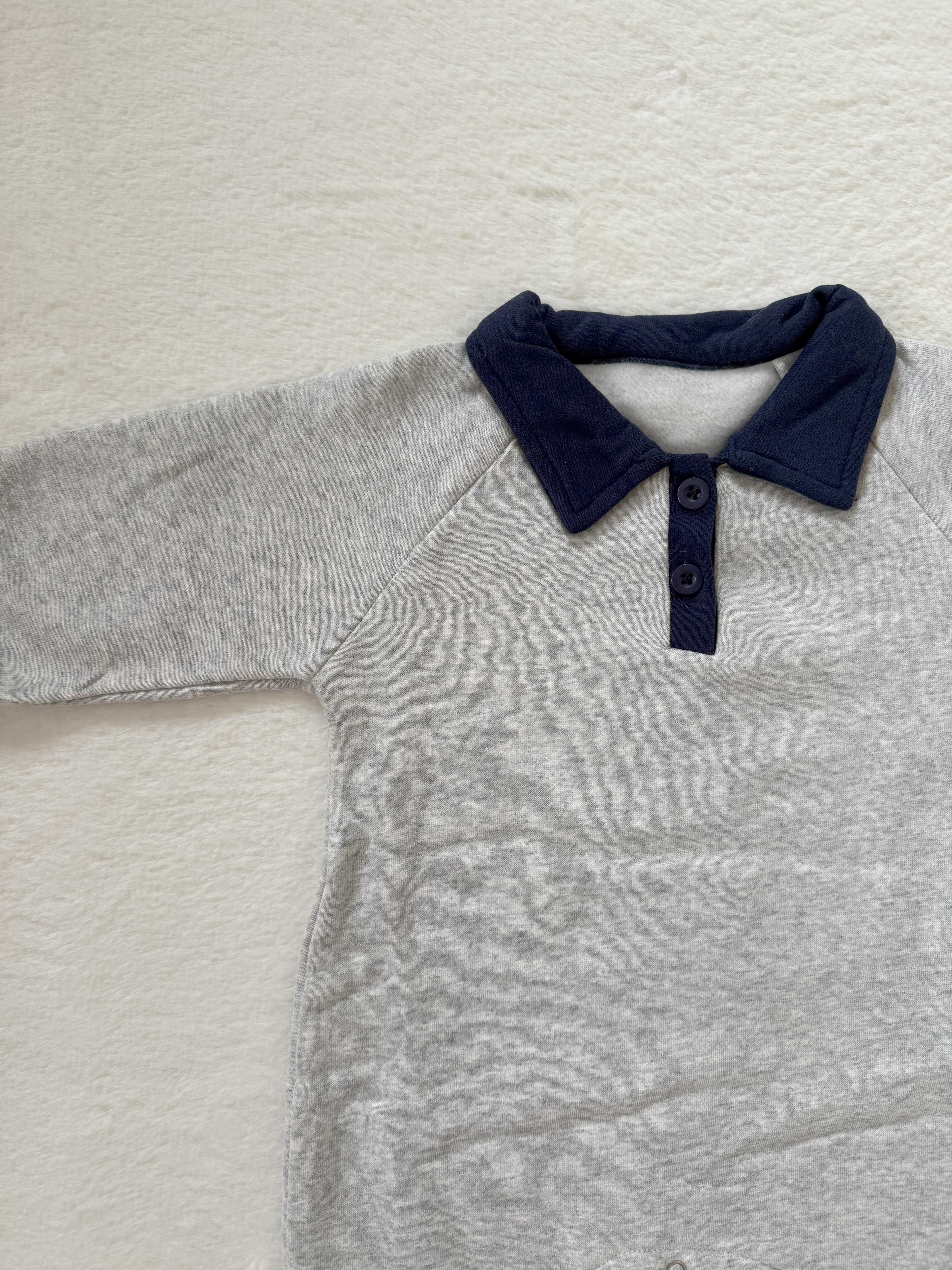 ポロカラーロンパース