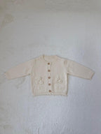 フラワー刺繍ニットカーディガン