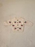 ＼選べる2タイプ／チェリー柄ベビーニット（ロンパース・カーディ）