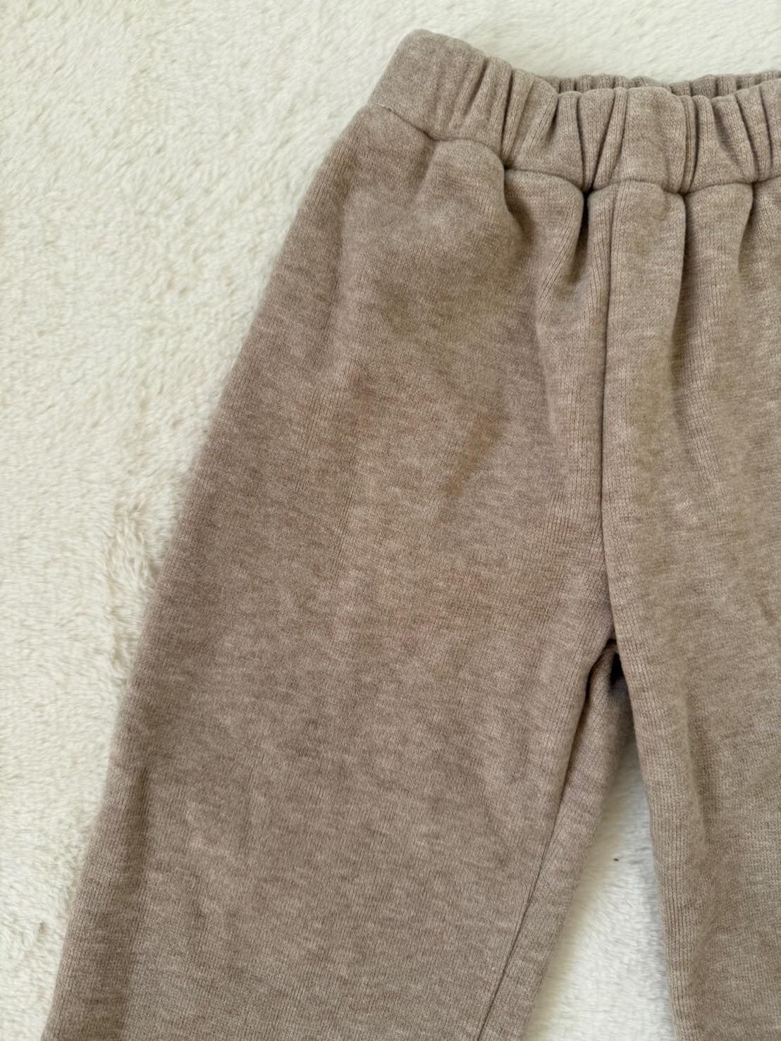 裏起毛ドッグ刺繍トップス＆パンツ