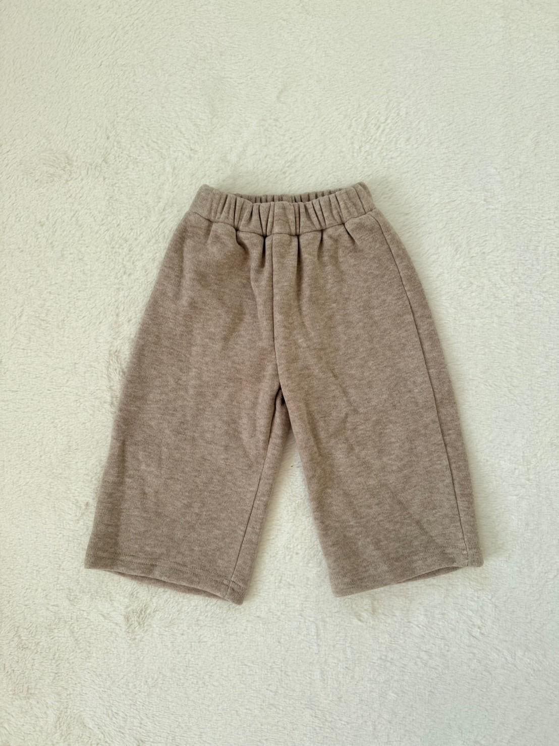 裏起毛ドッグ刺繍トップス＆パンツ