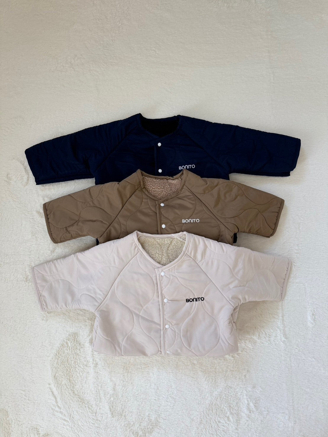 中綿キルティングカバーオール