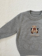 ベア刺繍ニットトップス HONEY BEAR・男の子＆女の子兼用