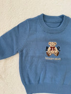 ベア刺繍ニットトップス HONEY BEAR・男の子＆女の子兼用