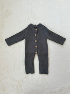 もこもこリブニットロンパース