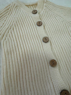 もこもこリブニットロンパース