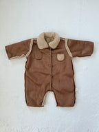 もこもこリバーシブルベビーカバーオール