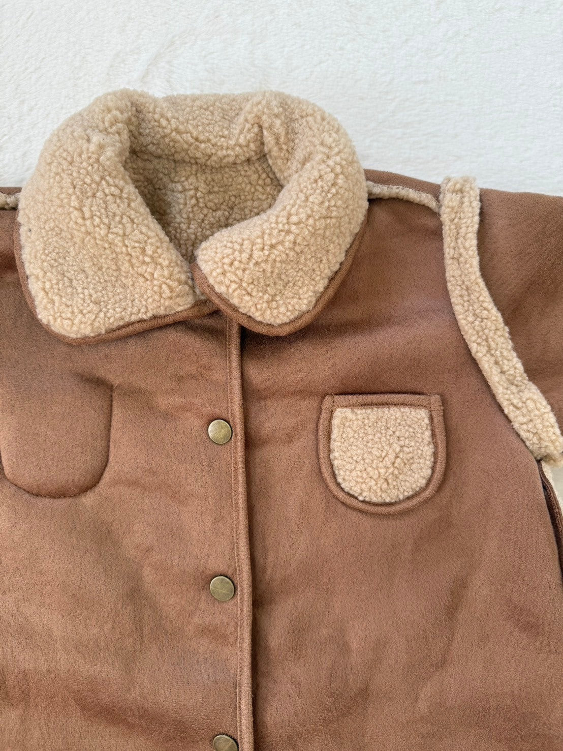 もこもこリバーシブルベビーカバーオール