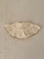 くすみカラーのコットンガーゼスタイ｜フリル×花柄・動物柄（全6柄）