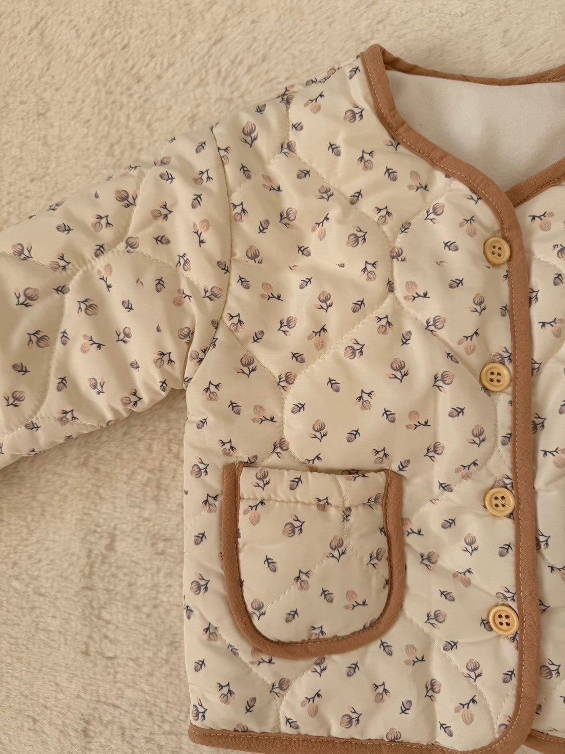 小花柄キルティングジャケット