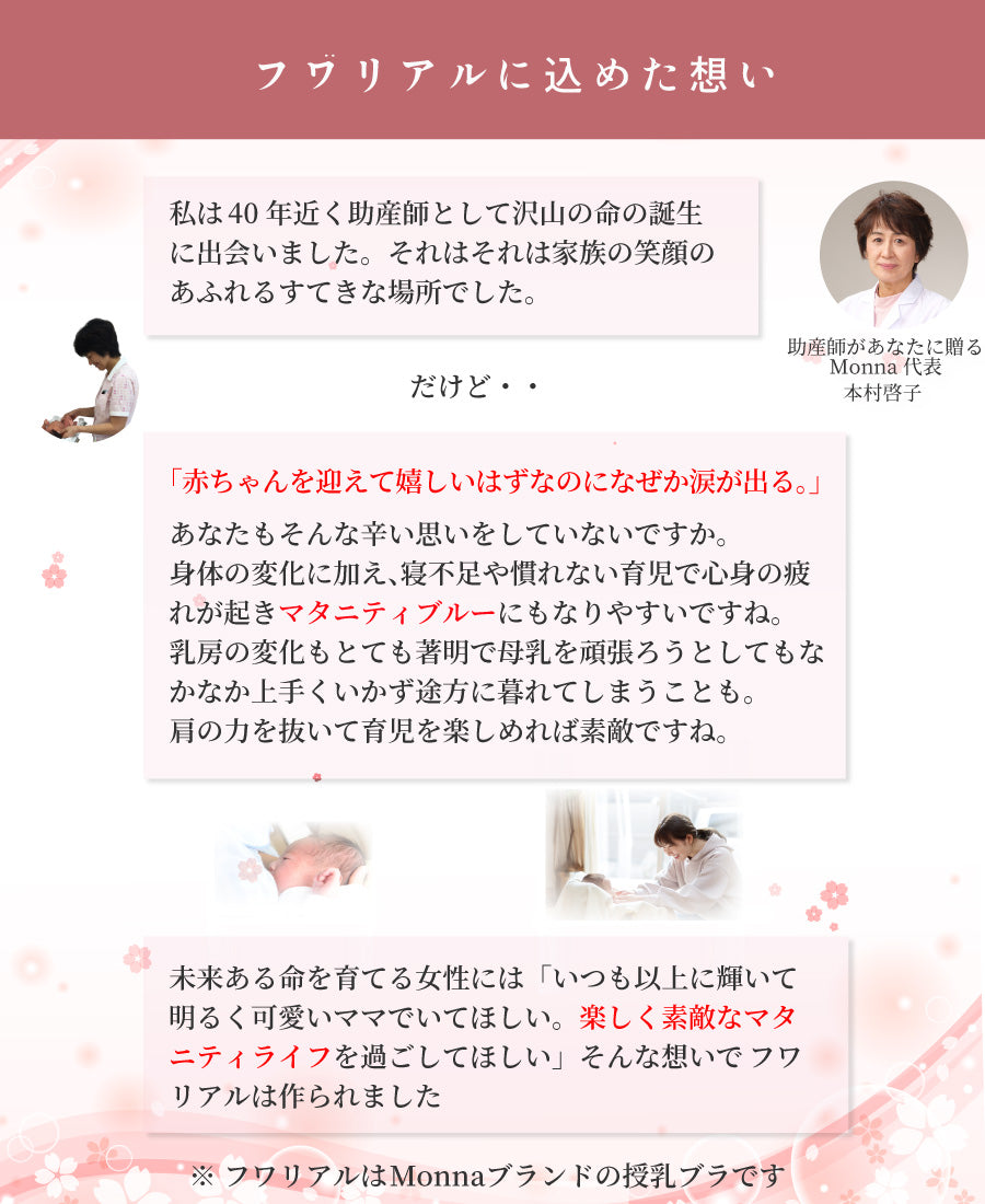 【助産師歴38年の母乳専門家が作った授乳ブラ】フワリアル