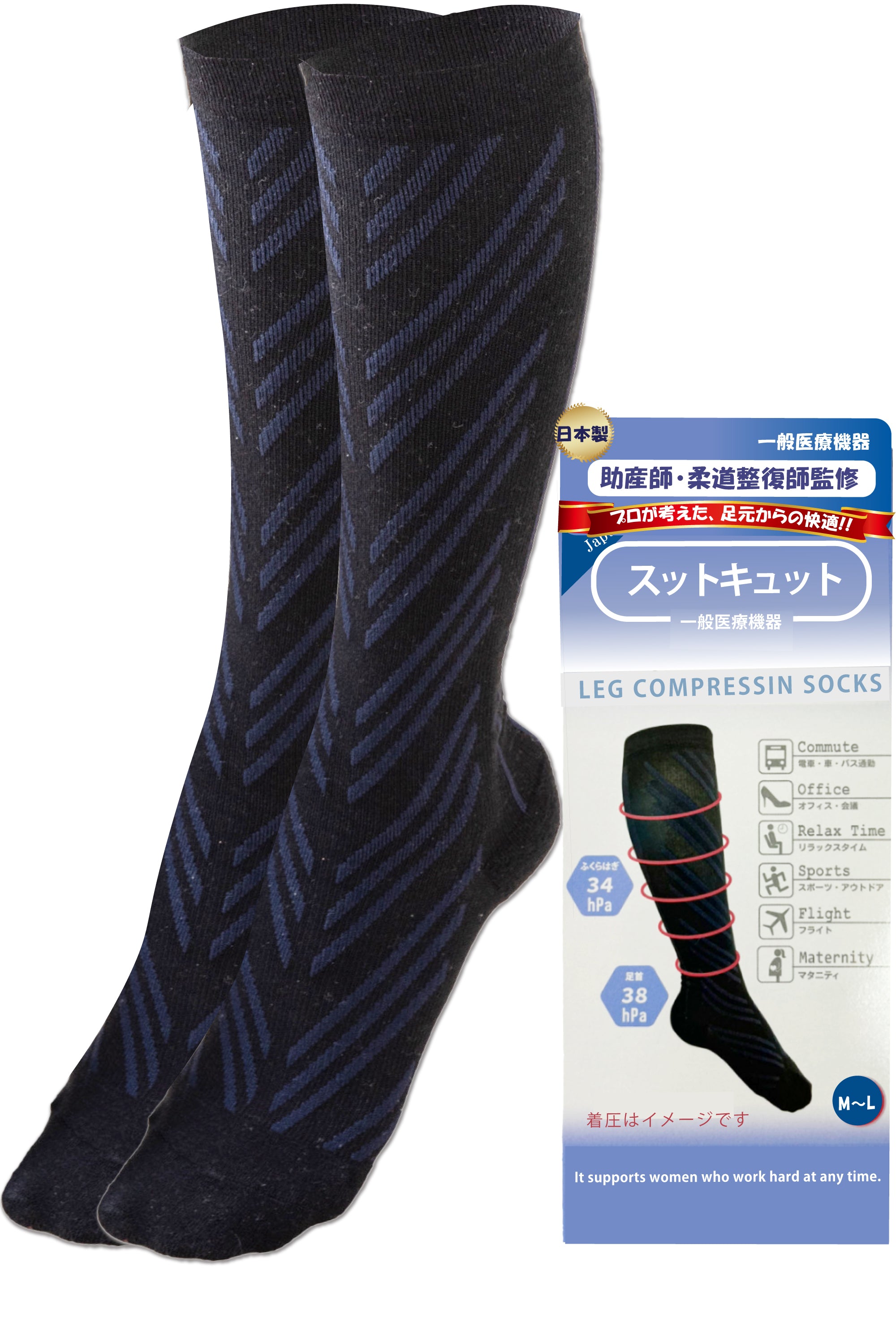 【医療用着圧ソックス】 スットキュット