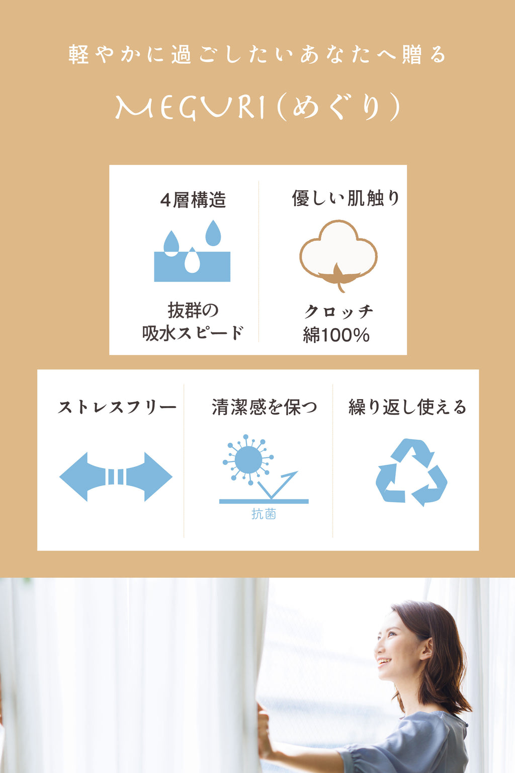 【助産師監修】吸水ショーツ